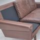 1970s, Danish 3-seater sofa, original brown leather.