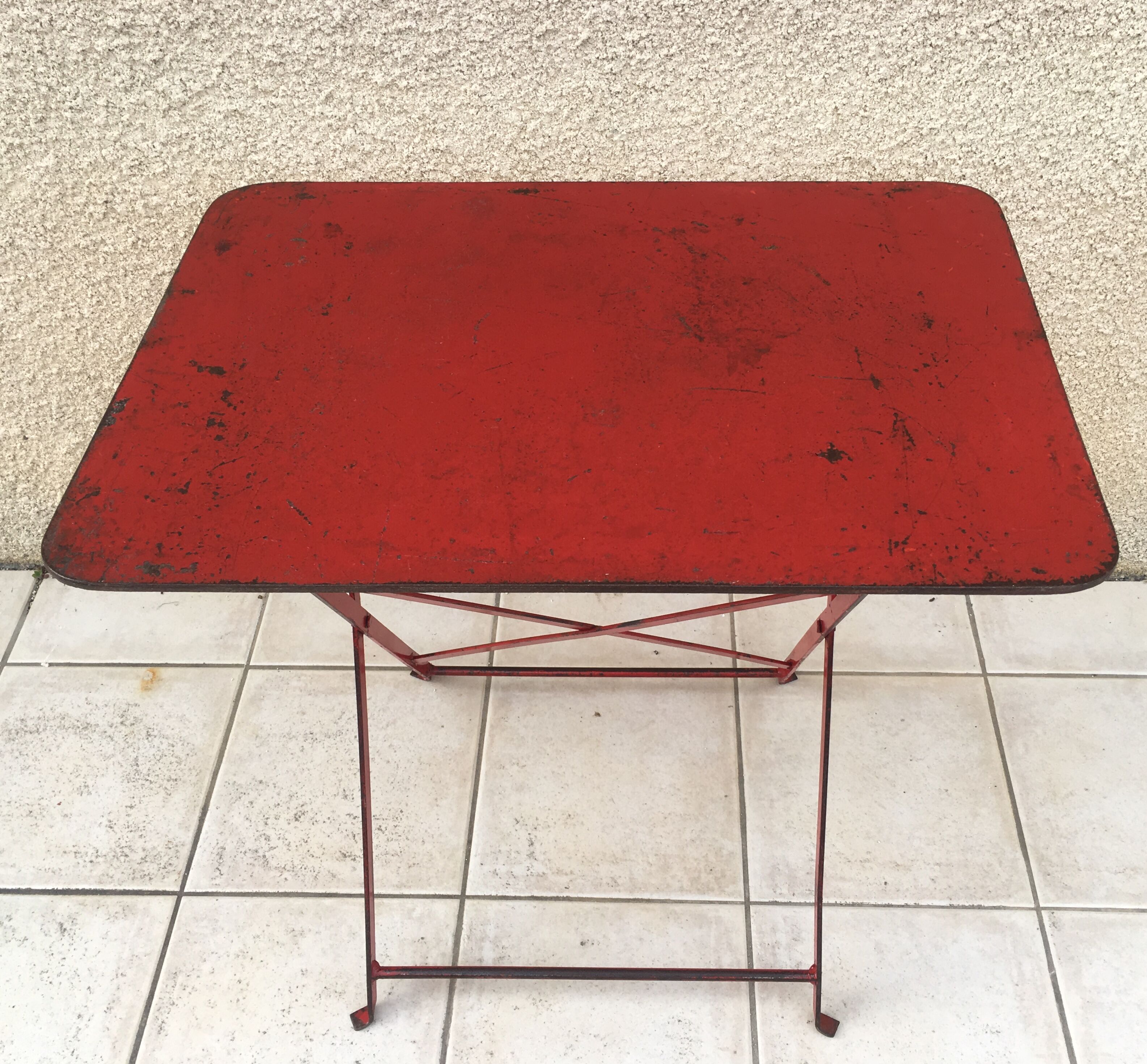 Table metal folding industrial vintage