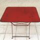 Table metal folding industrial vintage