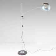 Vintage Floor Lamp, Chromed and Metal Structure, Italy 1960s