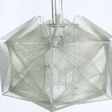 Vintage wire pendant lamp attributed to Paul Secon for Sompex, Germany, 1970s.