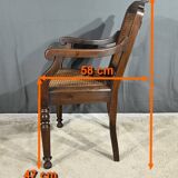 Hairdresser's armchair in solid beech, Louis-Philippe style - Early 20th century