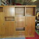 Meuble modulable de bureau ou de salon plaqué chêne des années 1960
