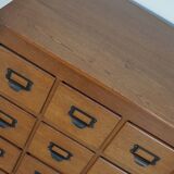 Vintage Dutch Oak Apothecary / Filing Cabinet, 1930s