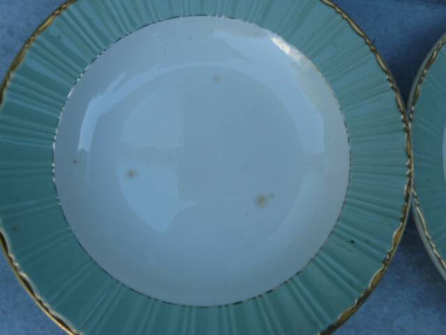 6 Vintage Celadon Plates by Villeroy & Boch from the 1950s