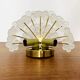 1 of 2 Floral Crystal Glass Wall Lamps by Ernst Palme