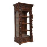 Baroque Style Display Case in Oak, Belgium, 1950s