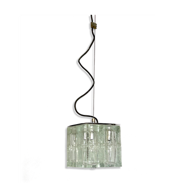Poliarte, clear Murano glass pendant from 70s