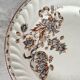 Antique polychrome ironstone dish from Salins, Saxon model.