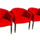 Red armchairs