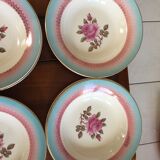 Lot hollow plates Digoin Sarreguemines model Pelleas