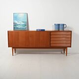 Scandinavian sideboard with tile-style drawers from the 1950s