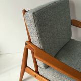 Scandinavian blue gray armchair