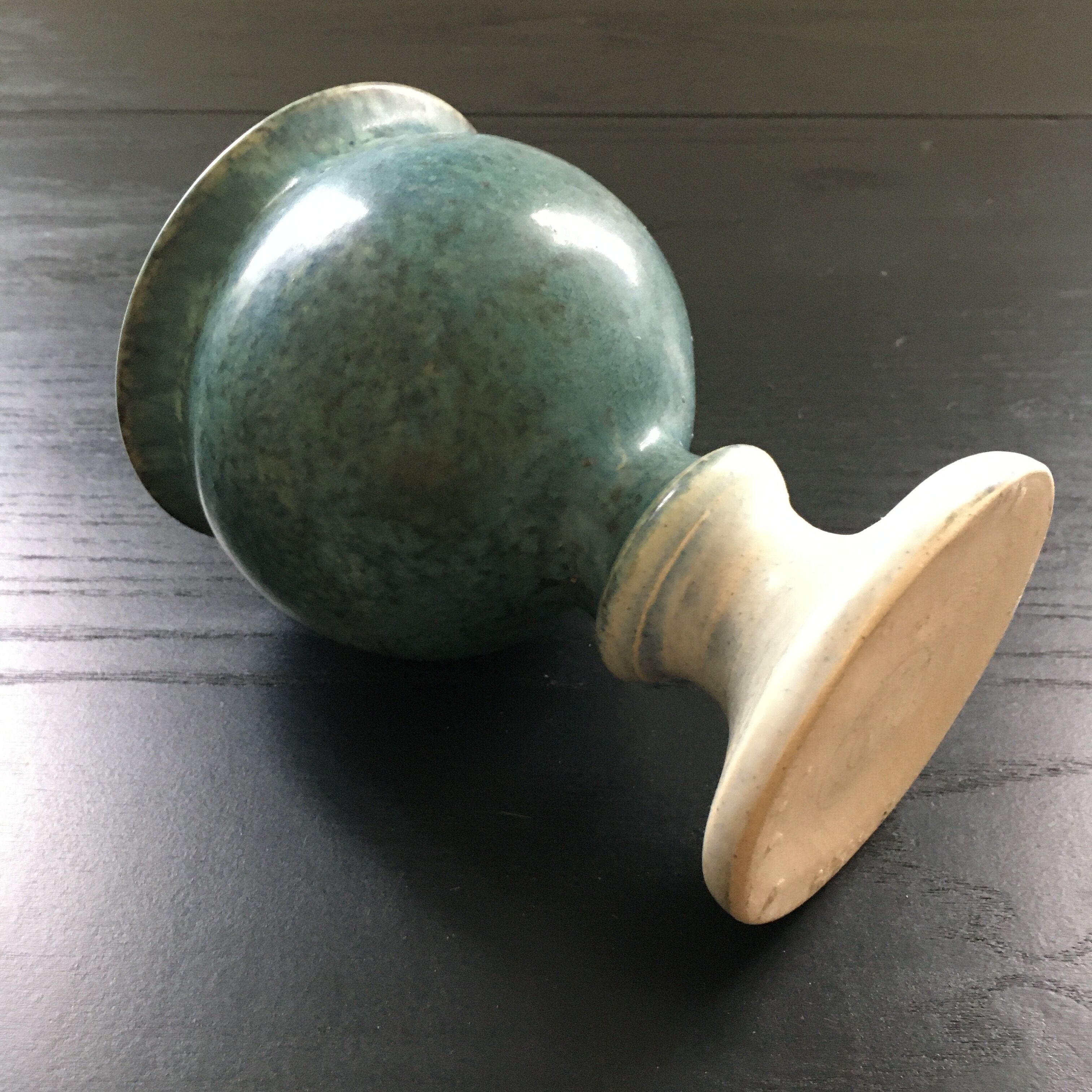 Blue-grey stone pedestal