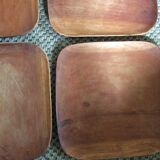Set of 8 wooden plates