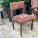 Armchair and 2 Baumann chairs in vintage velvet