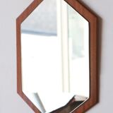 Teak diamond mirror - Scandinavian