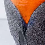 XXL Mid-Century Modern grey and orange ceramic table lamp Carstens Tönnieshof