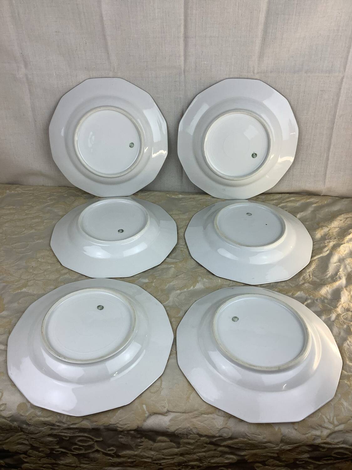 6 Deep Plates Porcelain Limoges France