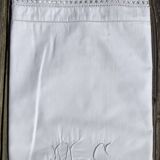 MC embroidered pillowcase with flower detailing and crocheted edge