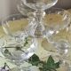Set of 6 crystal champagne glasses