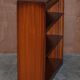 Pair of open dwarf bookshelves in mahogany by Shaws of London.