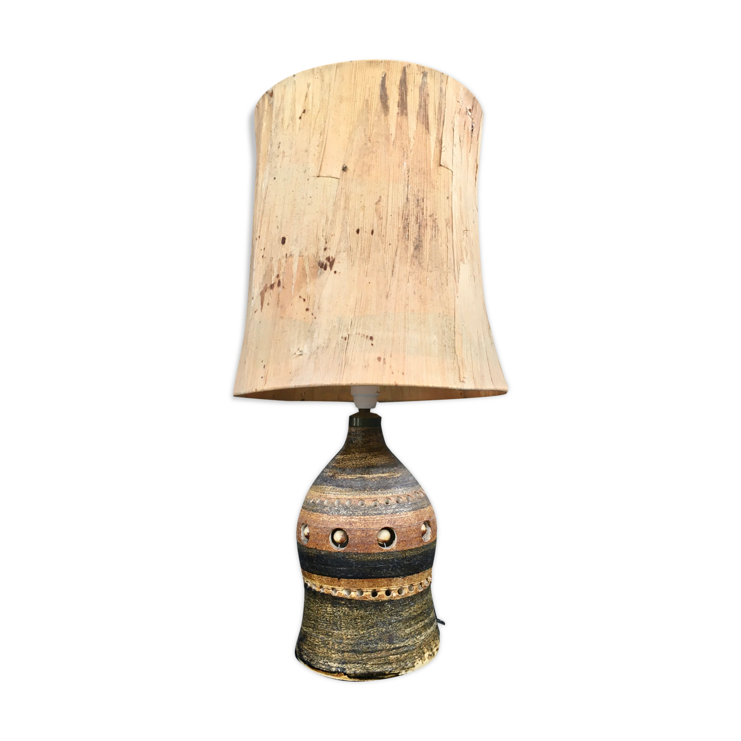 Georges pelletier - ceramic lampe updated perfect state - 1960