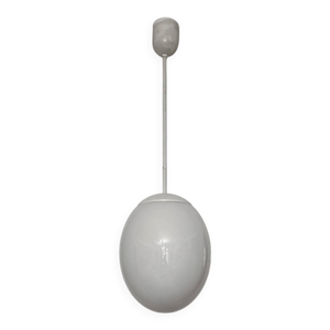 Lustre œuf opaline blanche