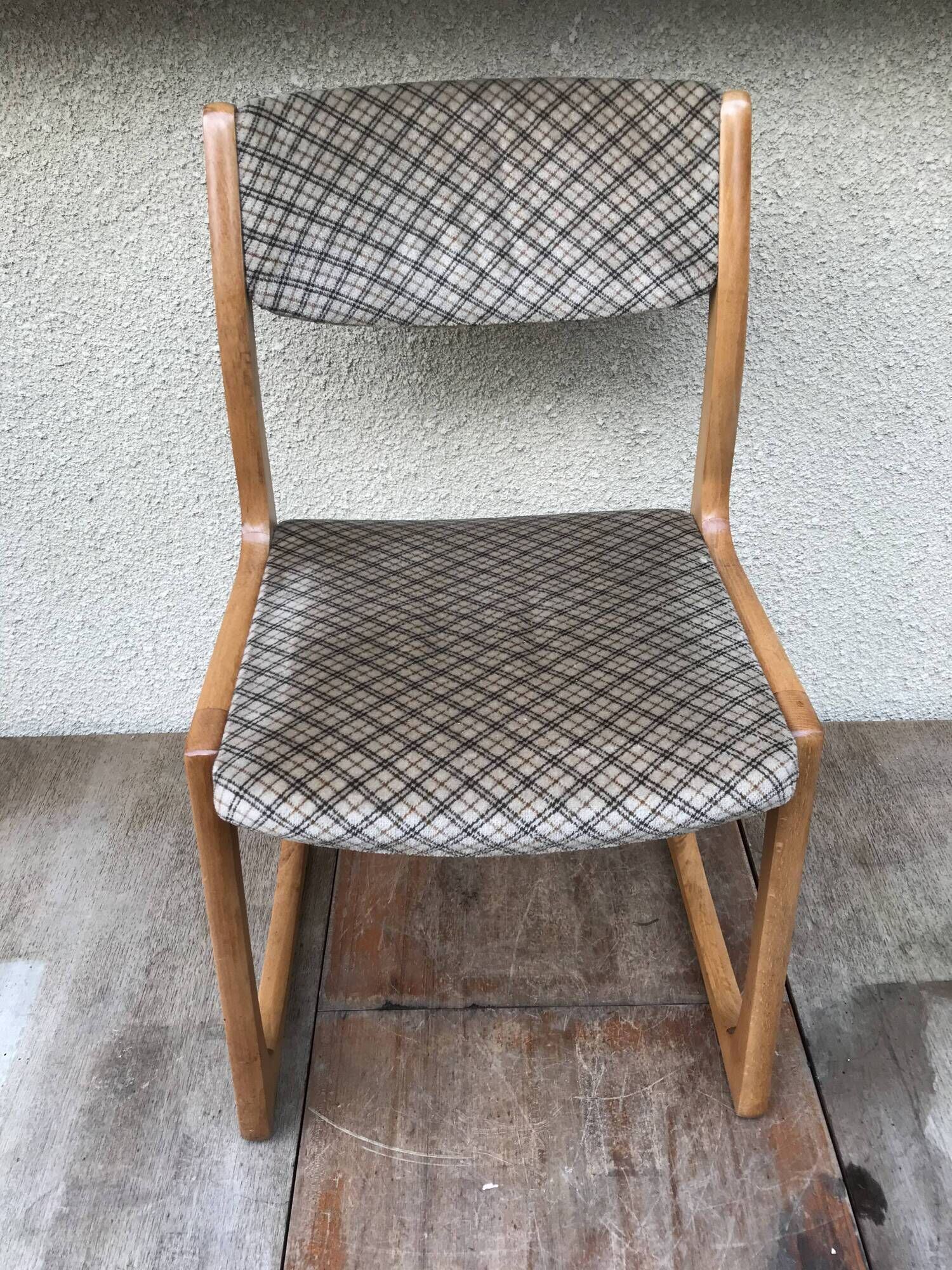 Set of 6 old Baumann chairs sled