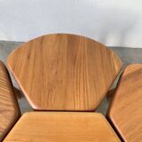Flower coffee table set with elm tripod stools
