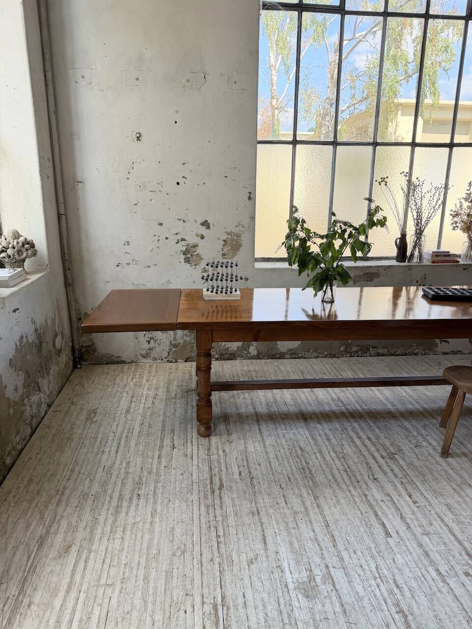 Table repas style drapière noyer 2m5/3m5 1900