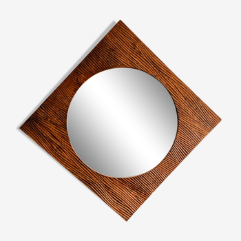 Miroir bois teck - 70x70cm