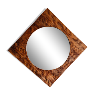 Miroir bois teck - 70x70cm