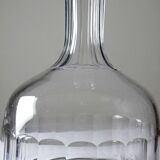 Antique wine decanter, faceted cut crystal