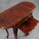 Late 19th‑Century French Louis XV Style Walnut Side Table with Drawer and S