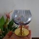 5 vintage coloured cognac glasses