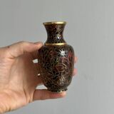 Cloisonne enamel vase