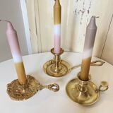 Porte bougie en Laiton Ancien "Rat de Cave" - Élégance Rustique