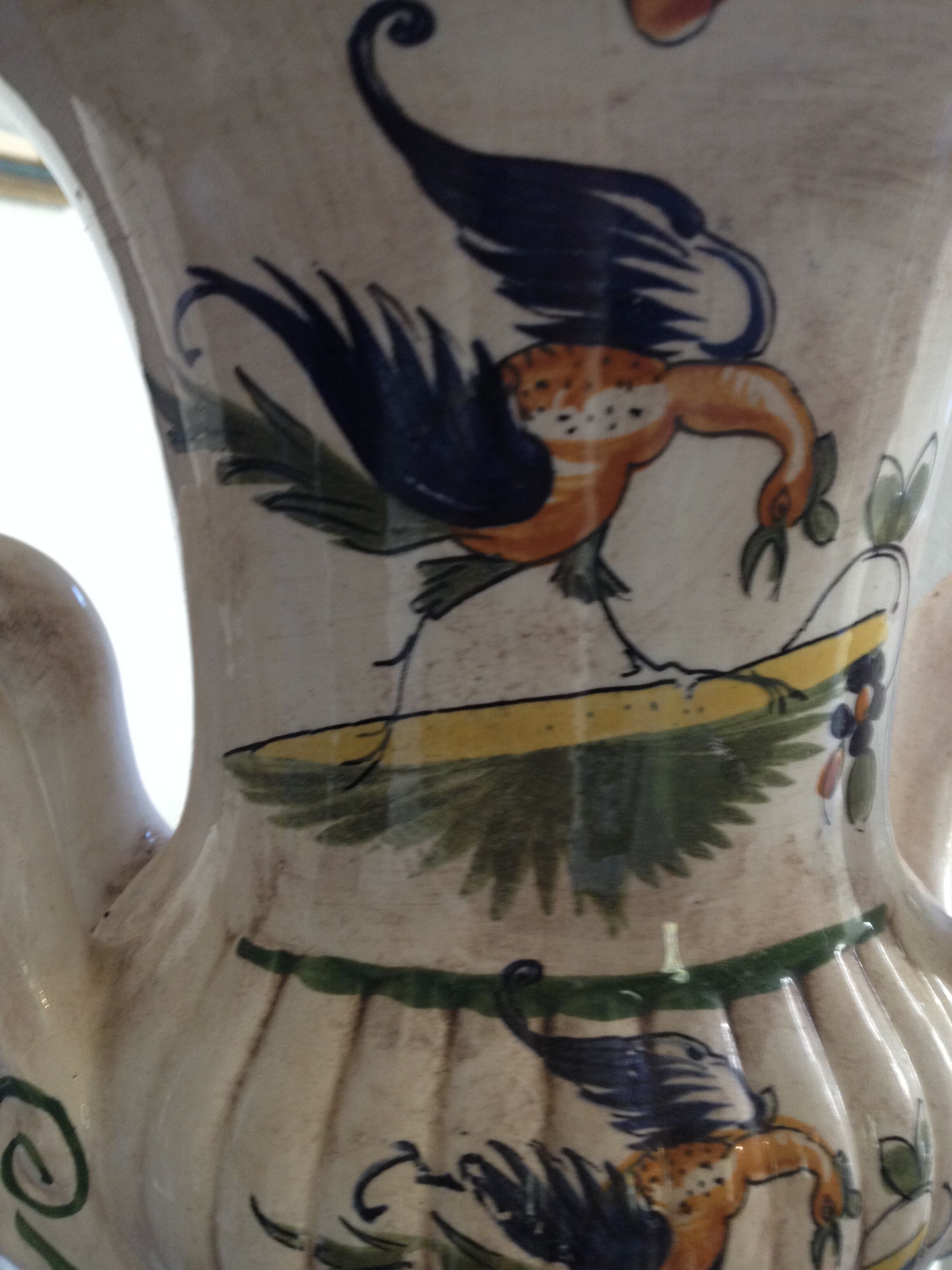 Pair of Vase Capodimonte painted hand Italy