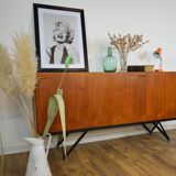 Scandinavian teak and metal sideboard