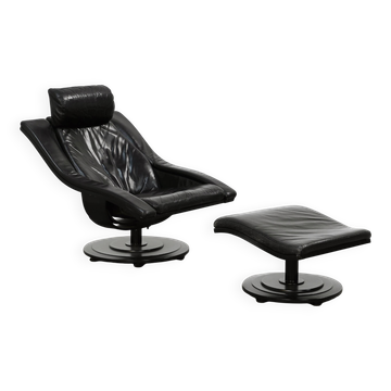 Swivel Lounge Chair and Ottoman by Takashi Okamura for Nelo Möbel Sweden