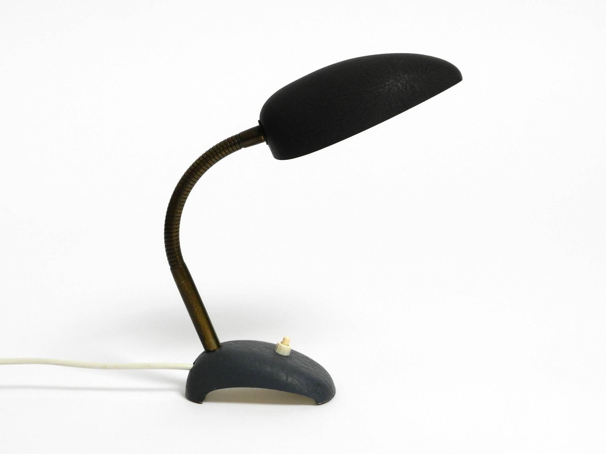 Small 1950s table lamp with metal gooseneck from Gebrüder Cosack Germany