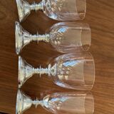 Crystal and pewter glassware set with ewer