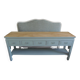 Console 5 drawers 1 re-enchanted tablet in gray green wooden top