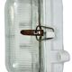 Industrial White Porcelain Wall Light with Ribbed Glass, 1970s