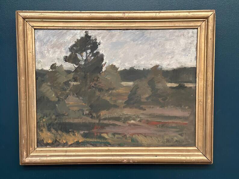 Original Swedish Oil on Canvas – "Landscape" by Tornqvist – Signed – Dated 1932 – Framed