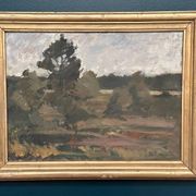 Huile sur toile originale suédoise – "Paysage" par Tornqvist – Signée – Datée 1932 – Encadrée