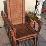 Rattan chaise longue