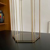 Vintage metal and glass side table