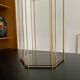Table d’appoint vintage métal et verre